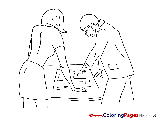 Plan Engineer Kids free Coloring Page