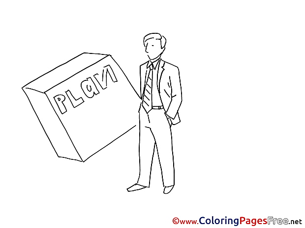 Plan Man Colouring Page printable free