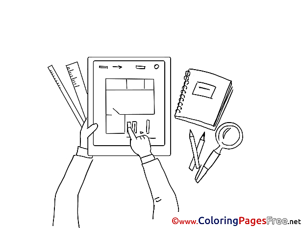 Plan Work Colouring Sheet download free