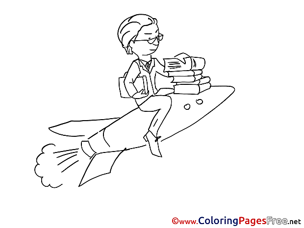 Rocket Businessman download printable Coloring Pages