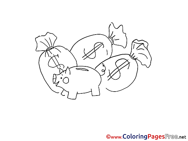 Savings Coloring Pages for free