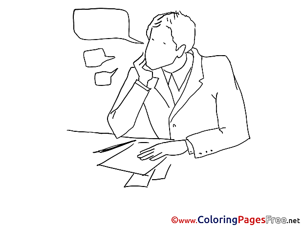 Task Job for Children free Coloring Pages