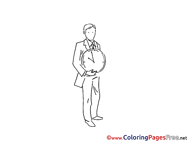 Time Colouring Sheet download free