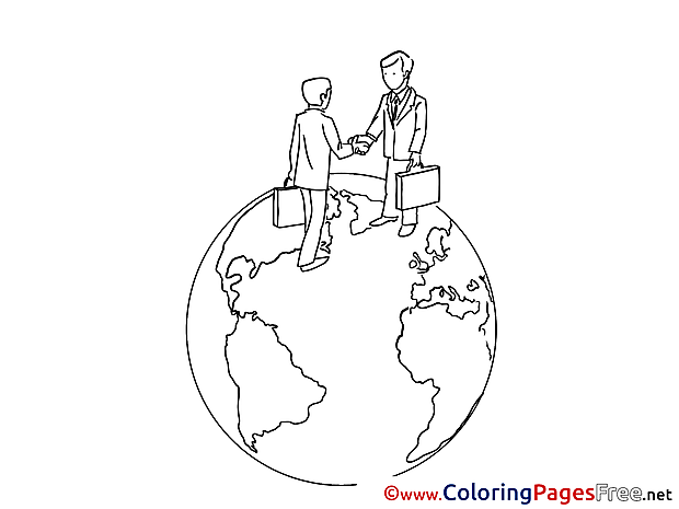 Travel Business for Kids printable Colouring Page