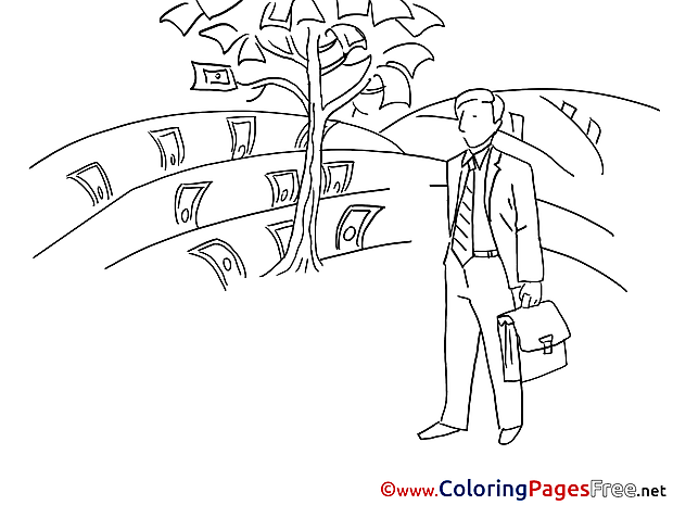 Tree Money printable Coloring Pages for free