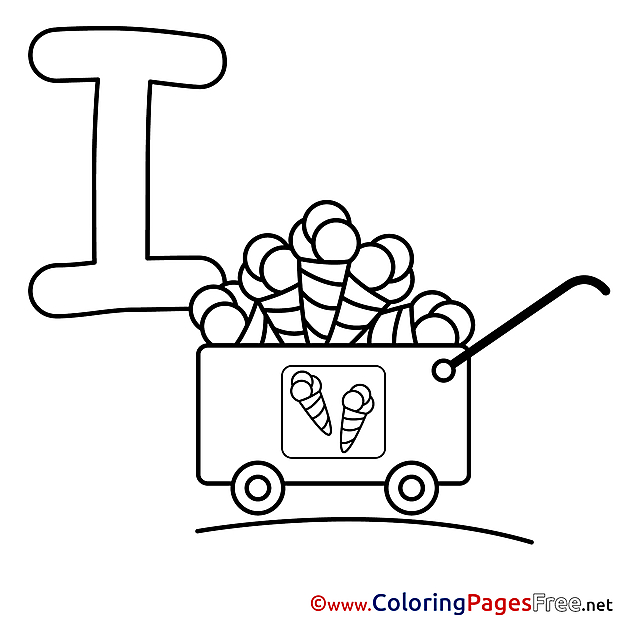 Ice Colouring Sheet download Alphabet