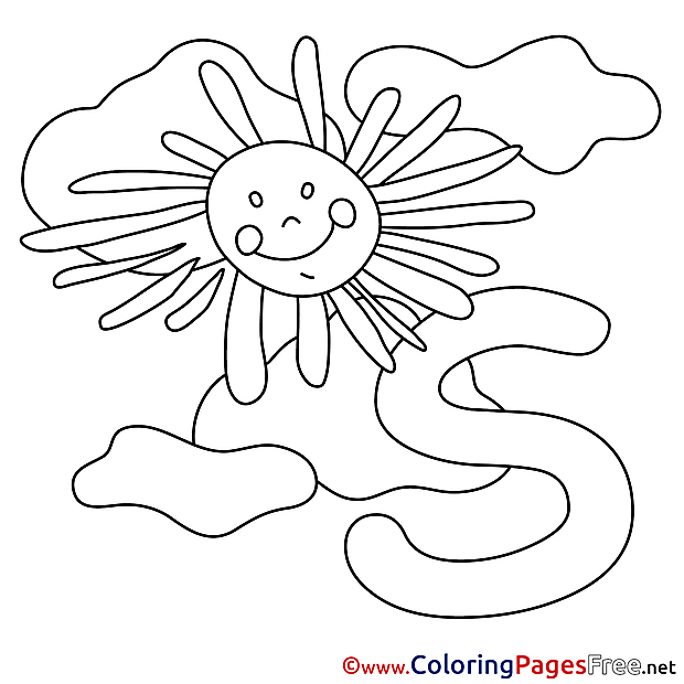 Sun printable Alphabet Coloring Sheets