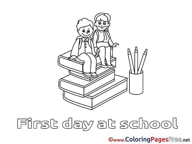 Books Pupils download Colouring Sheet free