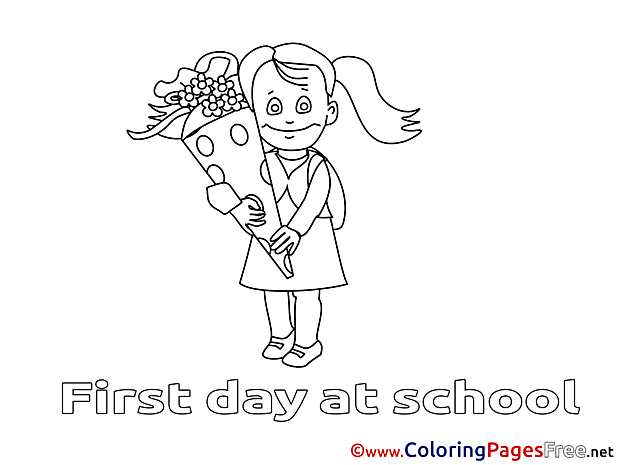 Bouquet free printable Girl Coloring Sheets