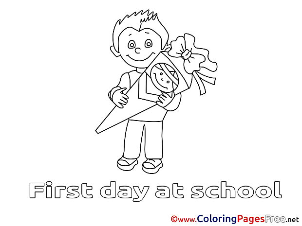 Boy Coloring Sheets download School free