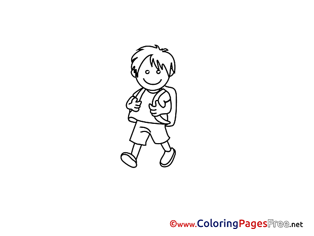 Boy free Colouring Page download School