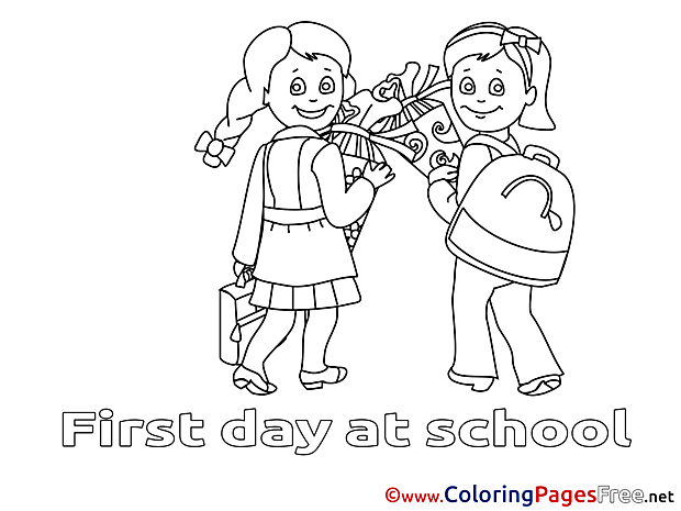 Children printable Colouring Page School