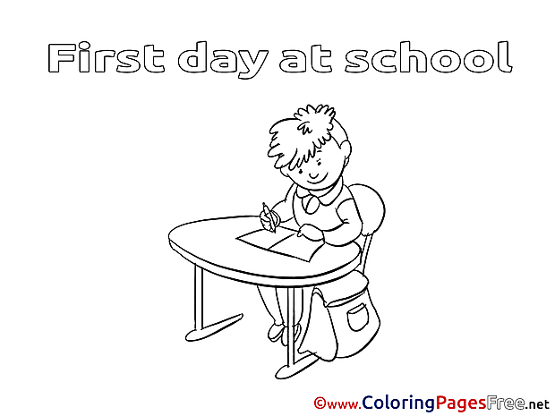 Desk Pupil download printable Coloring Pages