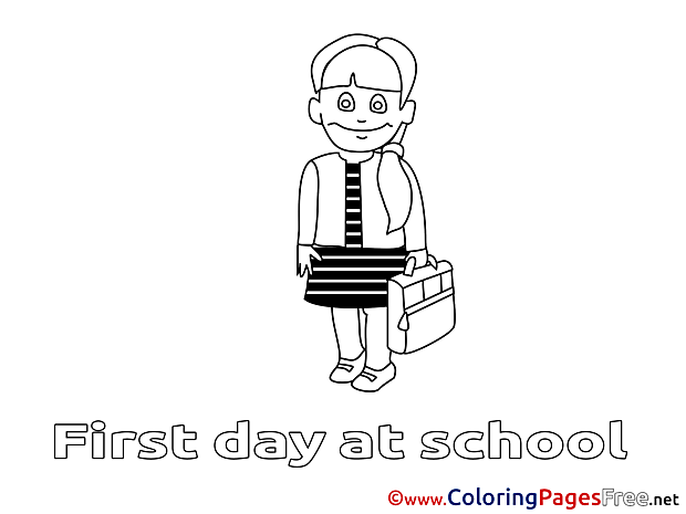 First Grader for free Coloring Pages download