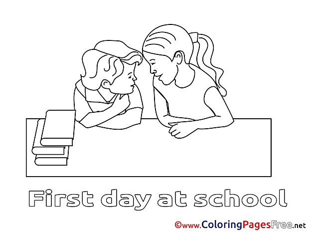 Friends Colouring Page School printable free