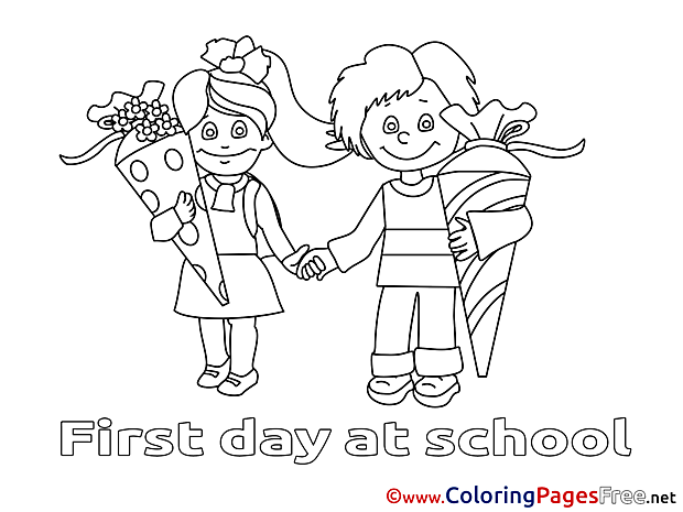 Friends School Colouring Page printable free