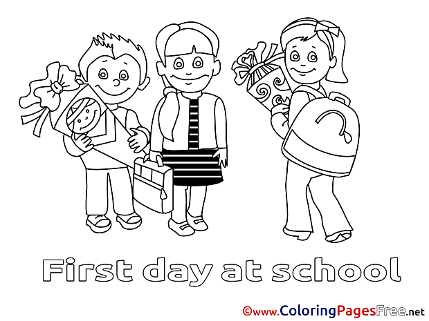 Friends School for free Coloring Pages download