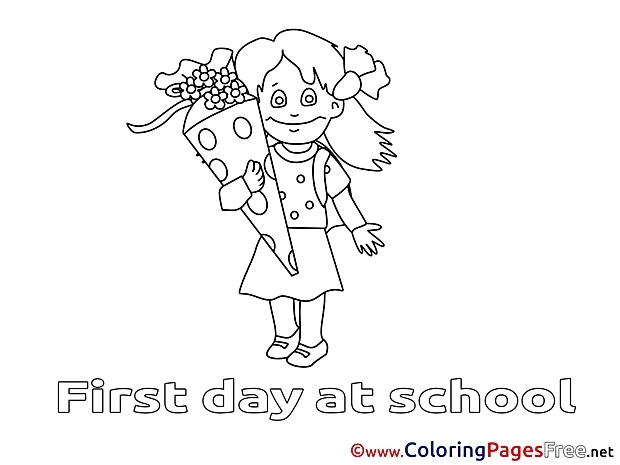 Girl free printable Coloring Sheets School