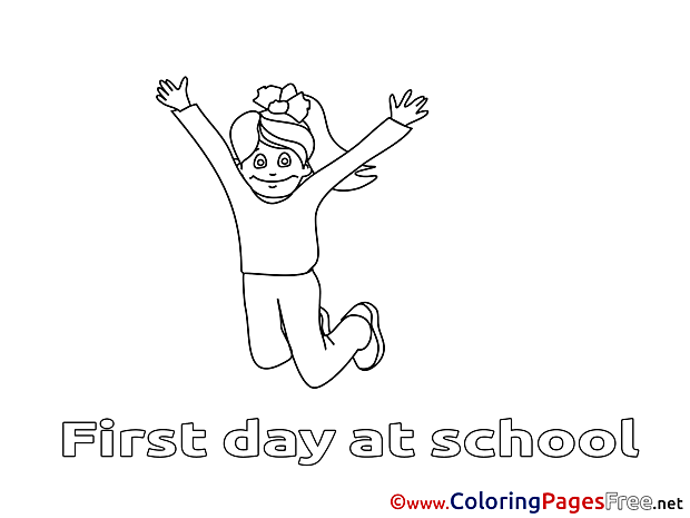 Girl printable Coloring Pages for free School
