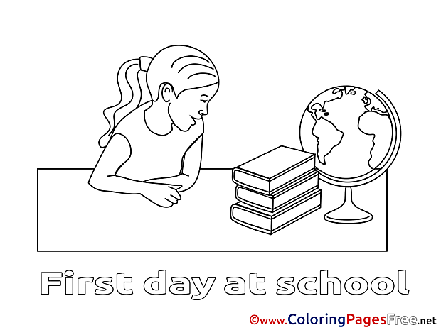 Globe Geography Kids free Coloring Page