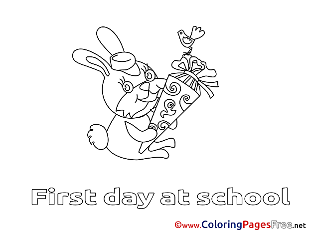 Hare School for free Coloring Pages download