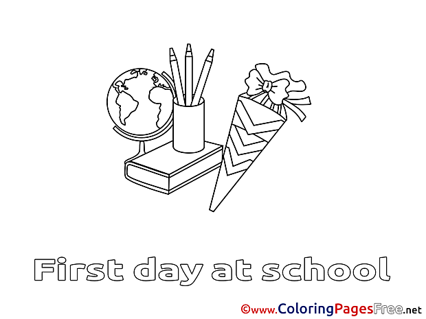 Kids School Supplies download Coloring Pages