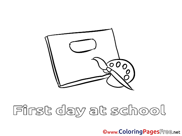 Paints School Coloring Pages for free