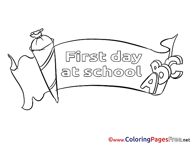 Poster download Colouring Sheet School free