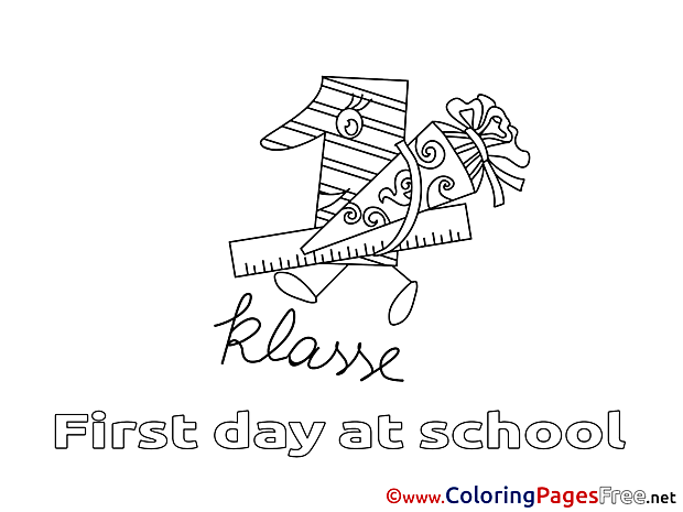 Ruler School Kids free Coloring Page