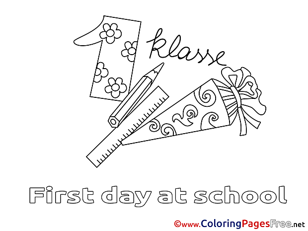 Supplies School download Colouring Sheet free