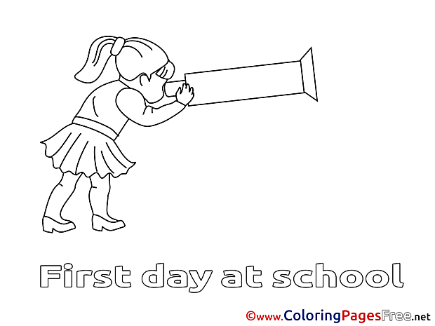 Telescope Children Coloring Pages free