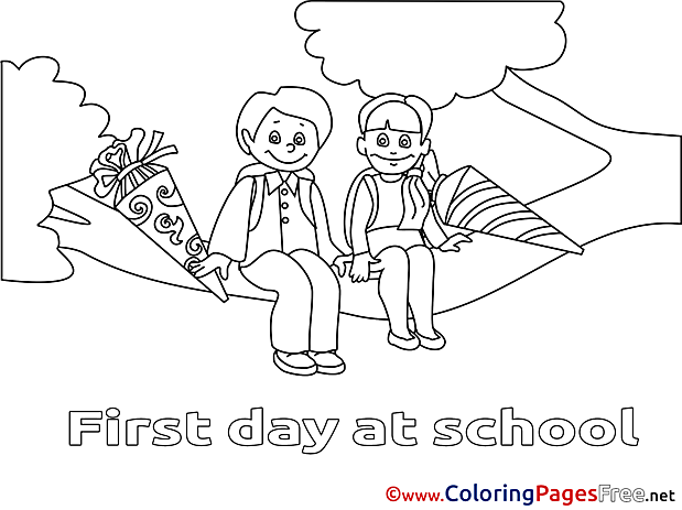 Tree Kids free printable Coloring Sheets