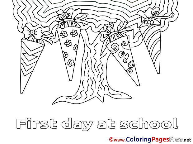 Tree printable Coloring Pages School for free