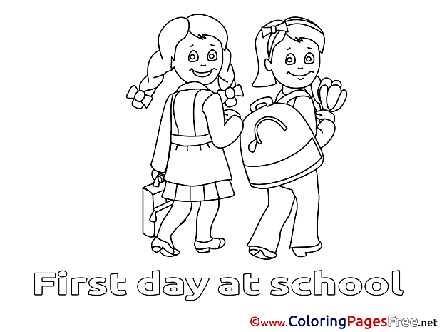Tulips Kids School Coloring Pages for free