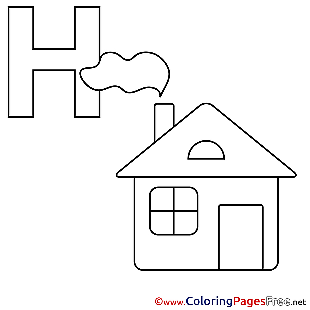 Haus download Alphabet Coloring Pages