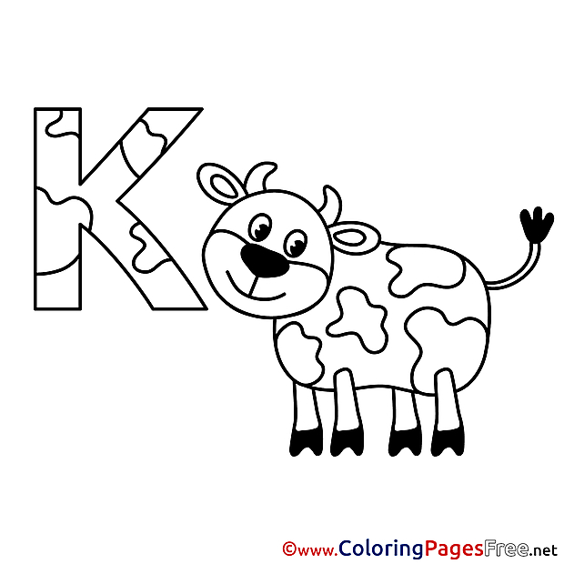 Kuh Alphabet Coloring Pages download