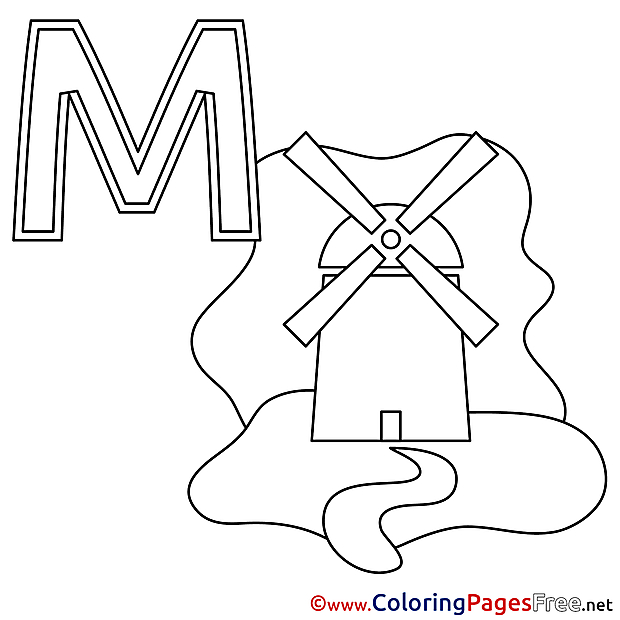 Muehle for Kids Alphabet Colouring Page