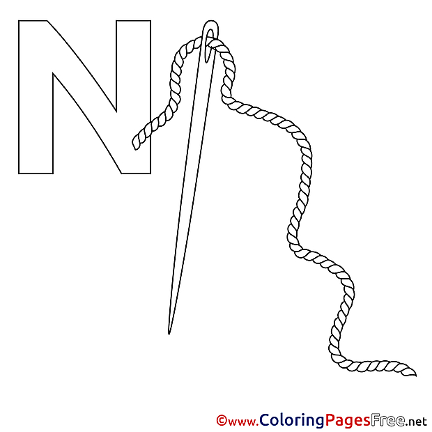 Nadel printable Coloring Pages Alphabet