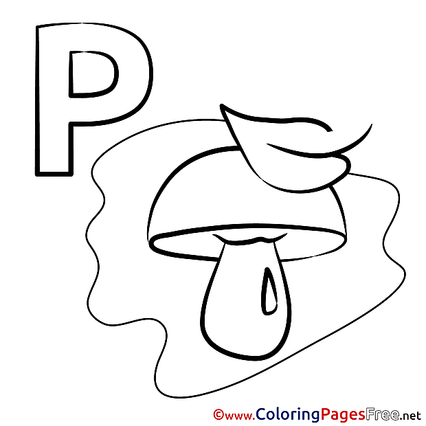 Pilz Alphabet Colouring Sheet free