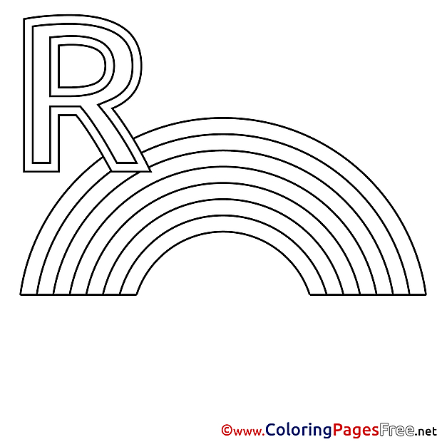 Regenbogen printable Alphabet Coloring Sheets