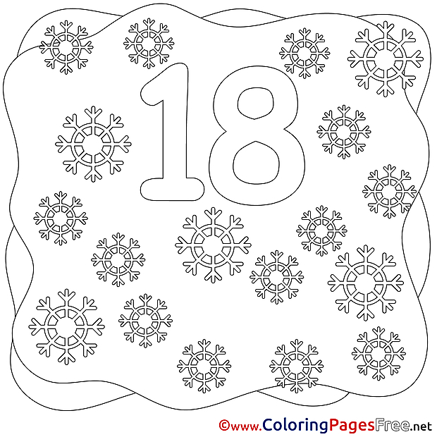 18 Snowflakes Coloring Pages Numbers