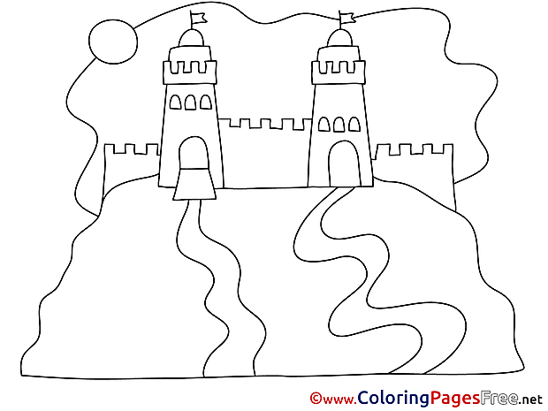 Fort Colouring Page printable free