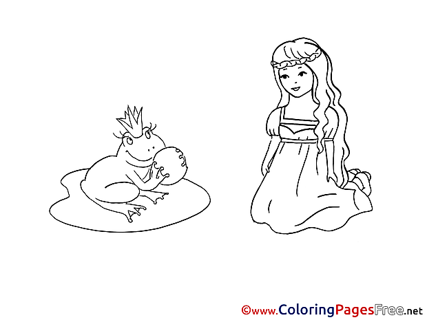 Frog Princess printable Coloring Pages for free