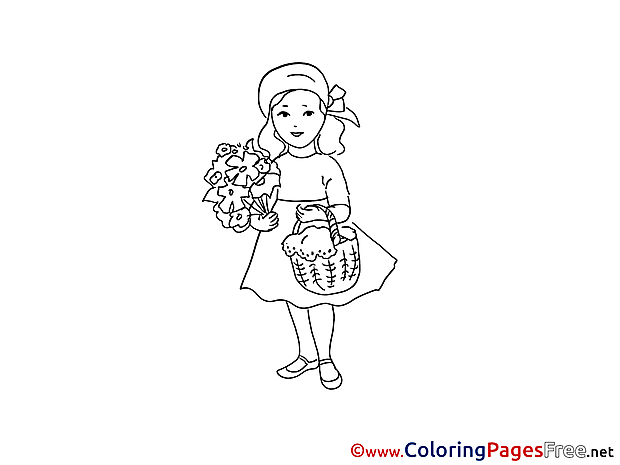 Little Red Riding Hood Colouring Page printable free