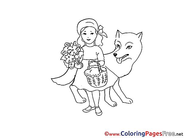 Little Red Riding Hood for free Coloring Pages download