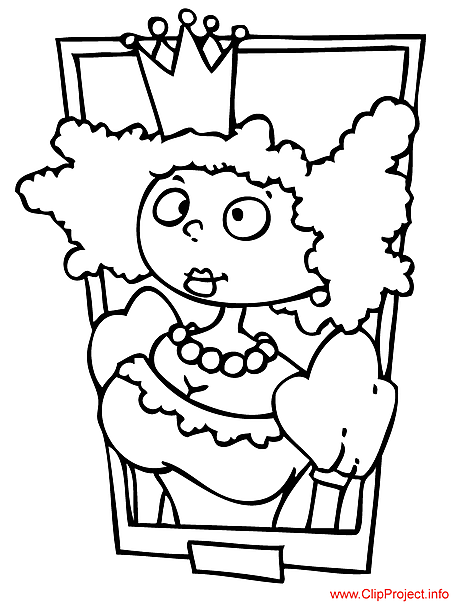 Queen coloring page