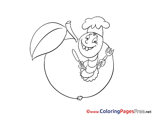 Apple printable Coloring Sheets download