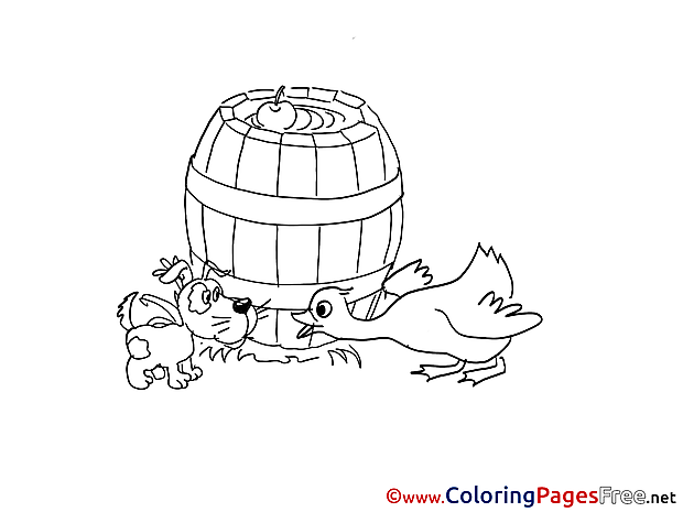 Barrel Colouring Page printable free