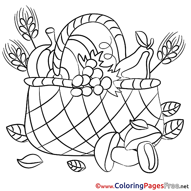 Basket Coloring Pages for free