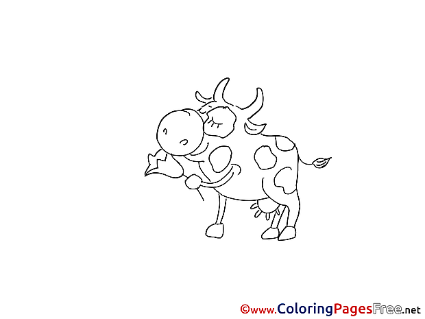 Bull Colouring Sheet download free